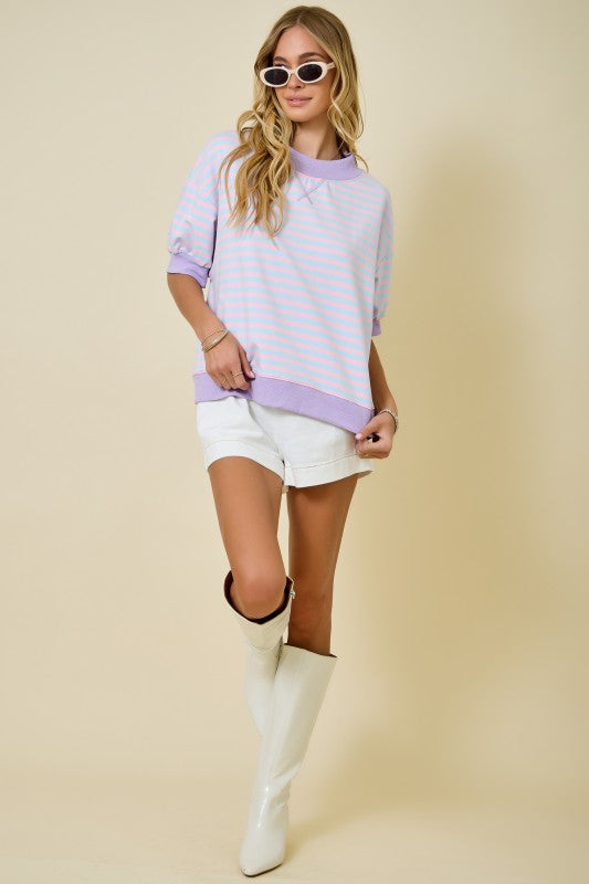 Sugar Plum Striped Top