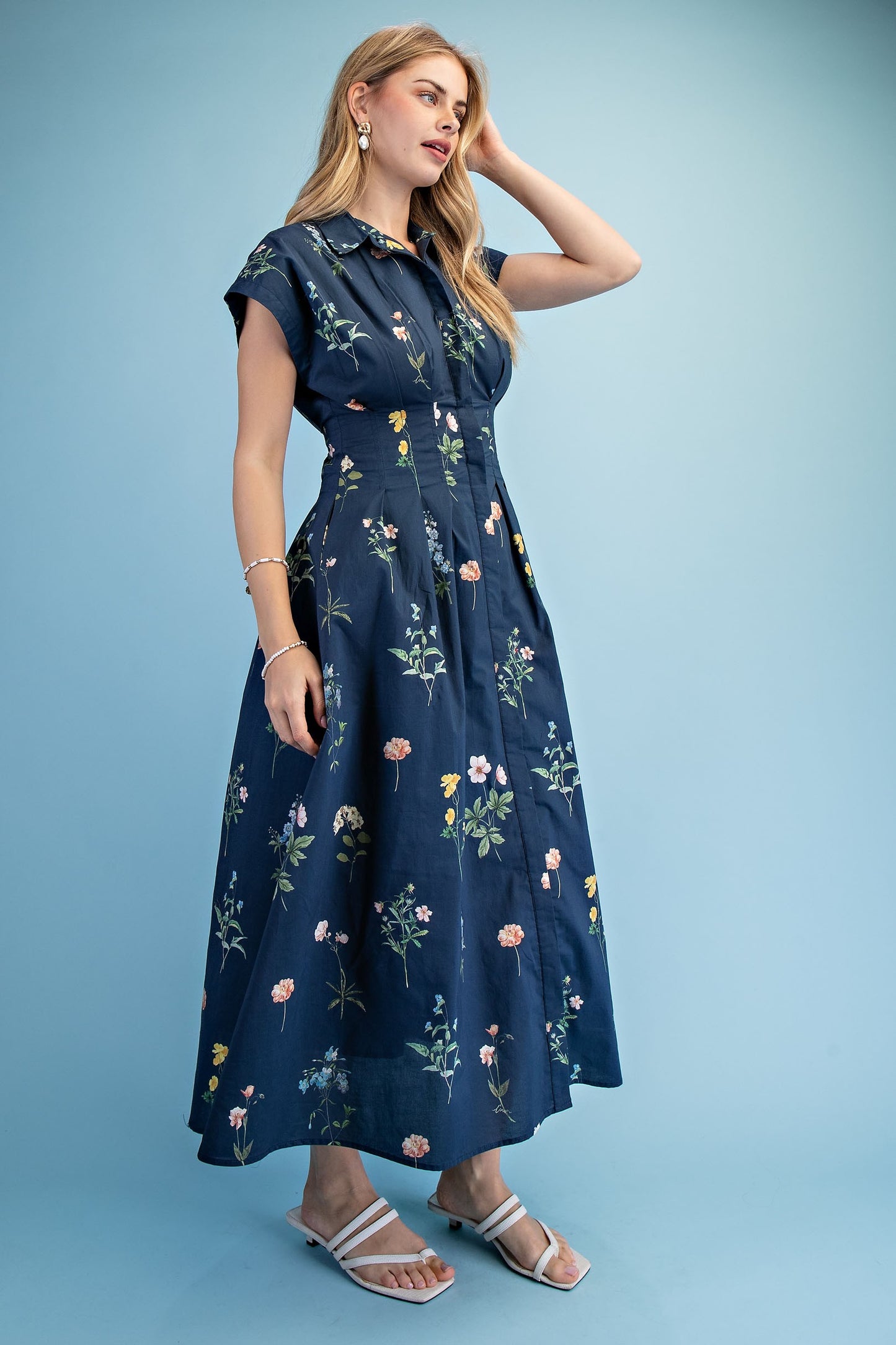 Midnight in Bloom Midi Dress