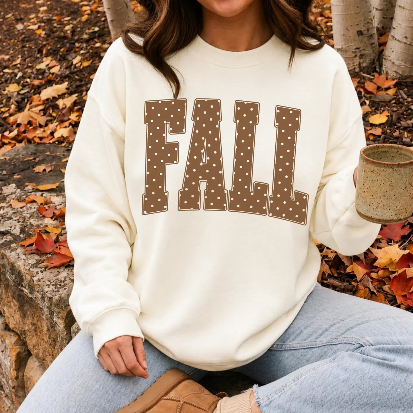 Chocolate Dot Fall Sweatshirt
