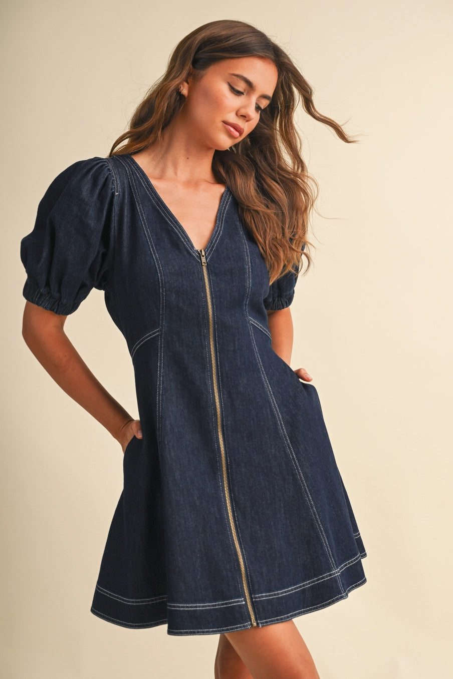 Zip Me into Something Blue Dress