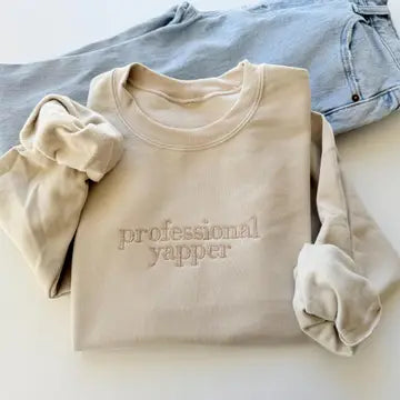 Cream Professional Yapper Sweatshirt