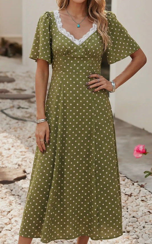 Olive Garden Polka Dot Dress