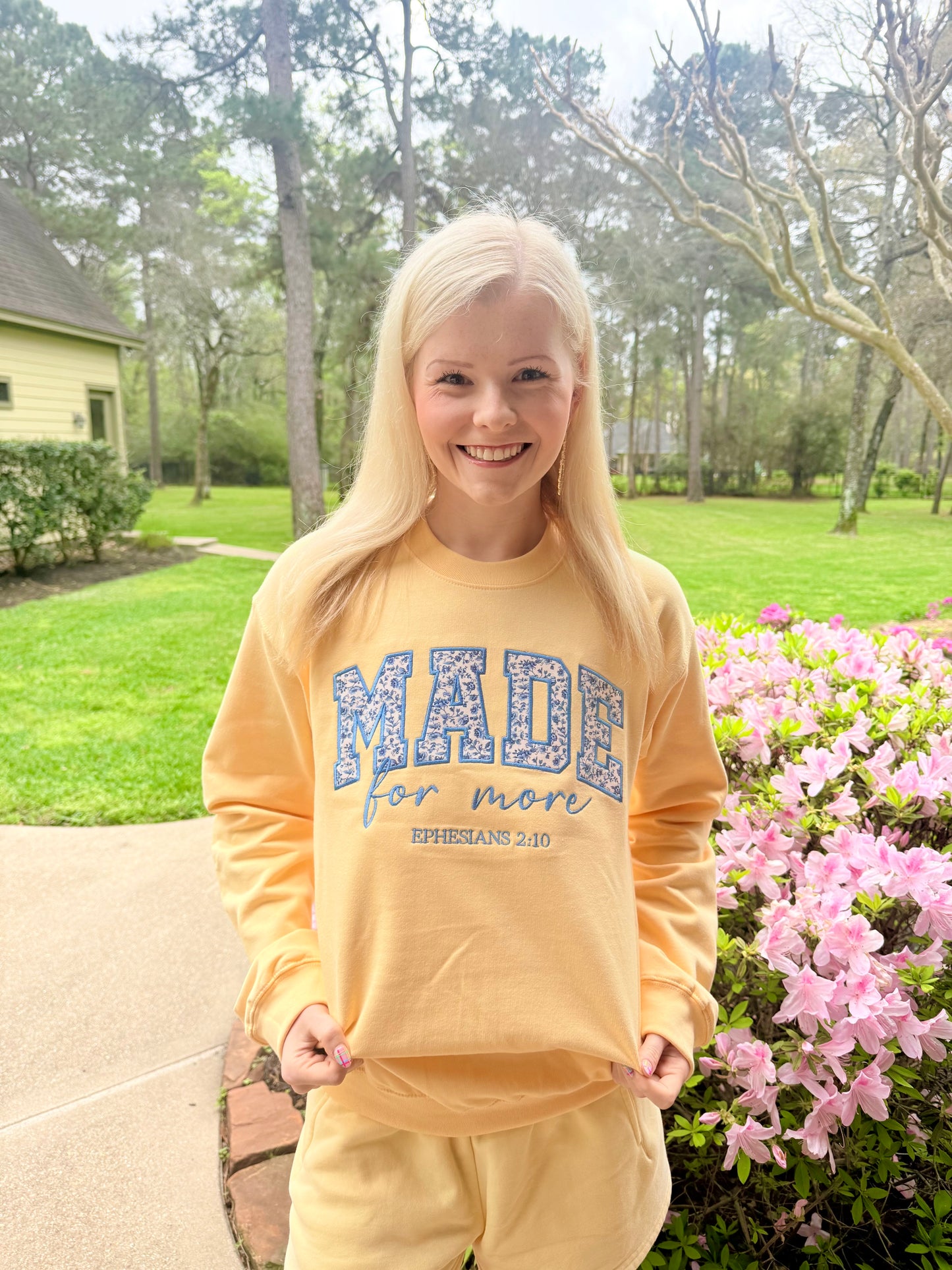Made for More Embroidered Sweatshirt