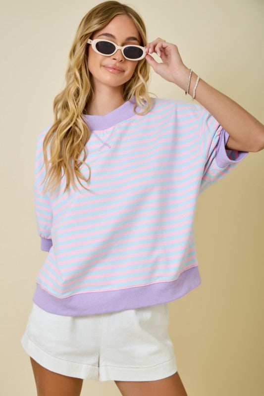 Sugar Plum Striped Top