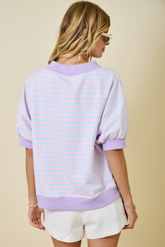 Sugar Plum Striped Top