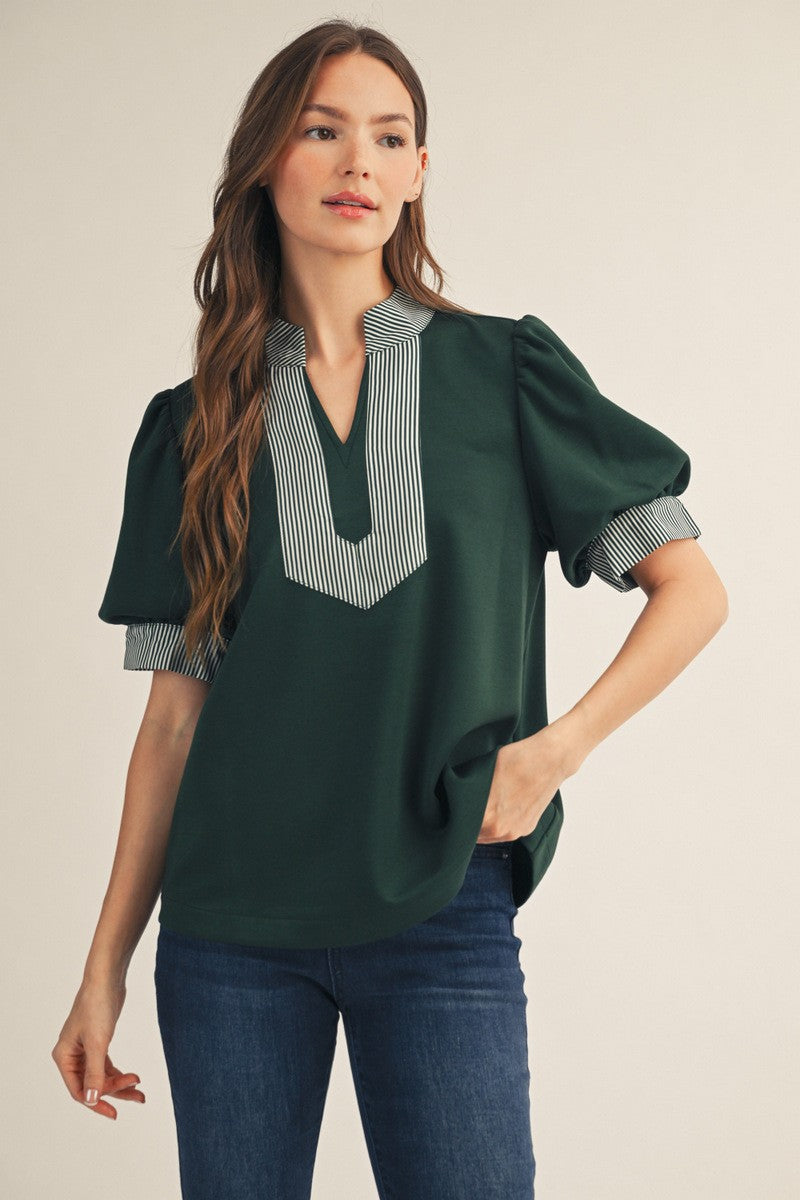 Green with Envy Top