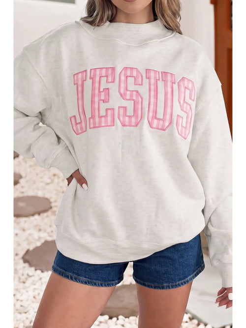 Love Pink and Jesus Mockneck
