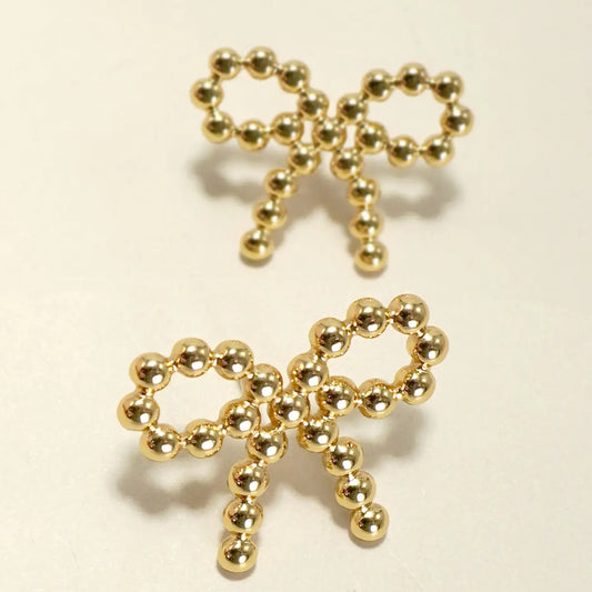 Gold Bubble Stud Earrings