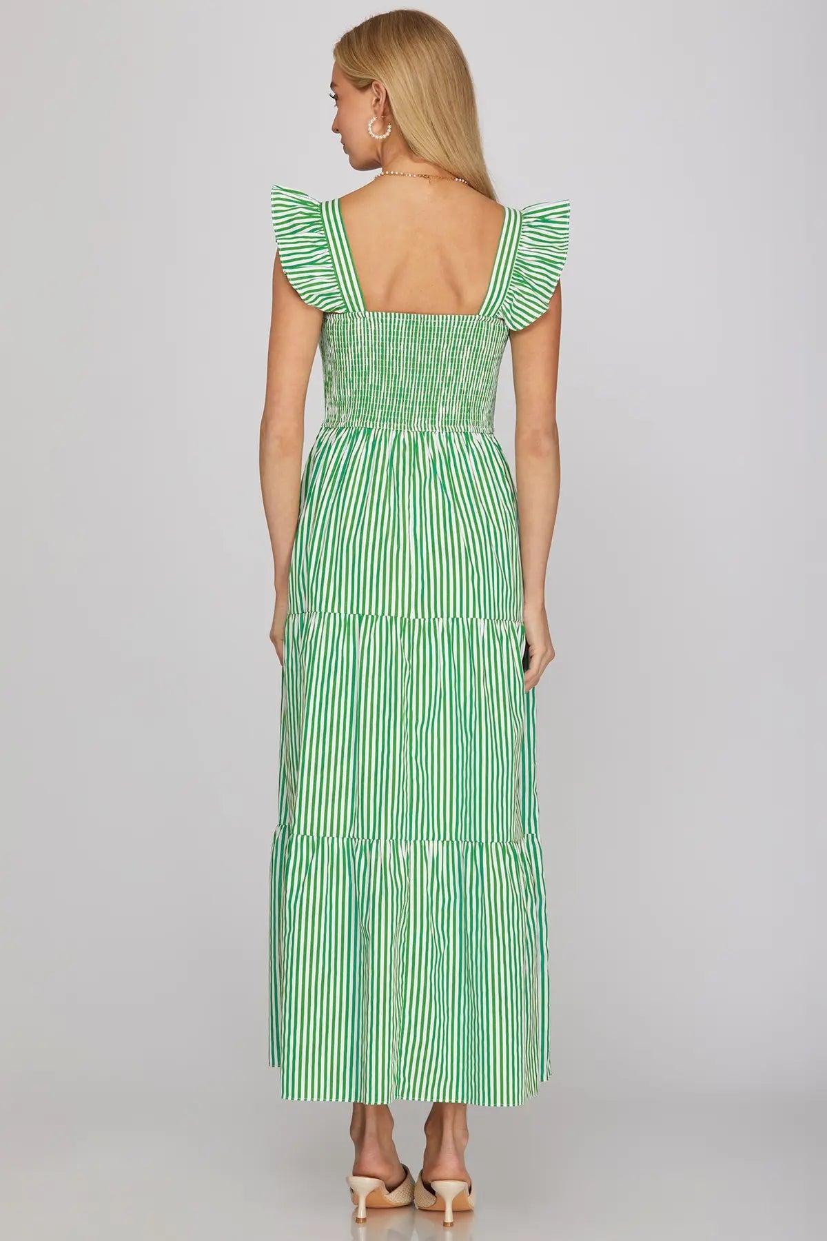 Emerald Edge Maxi Dress