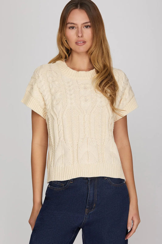 Cream Dream Cable Knit Sweater