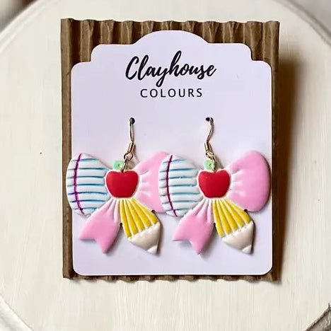 Back to School Bow Earrings