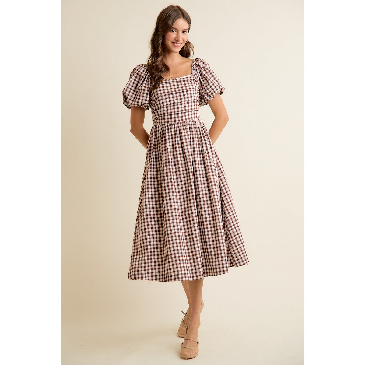 Brown Sugar Gingham Dress
