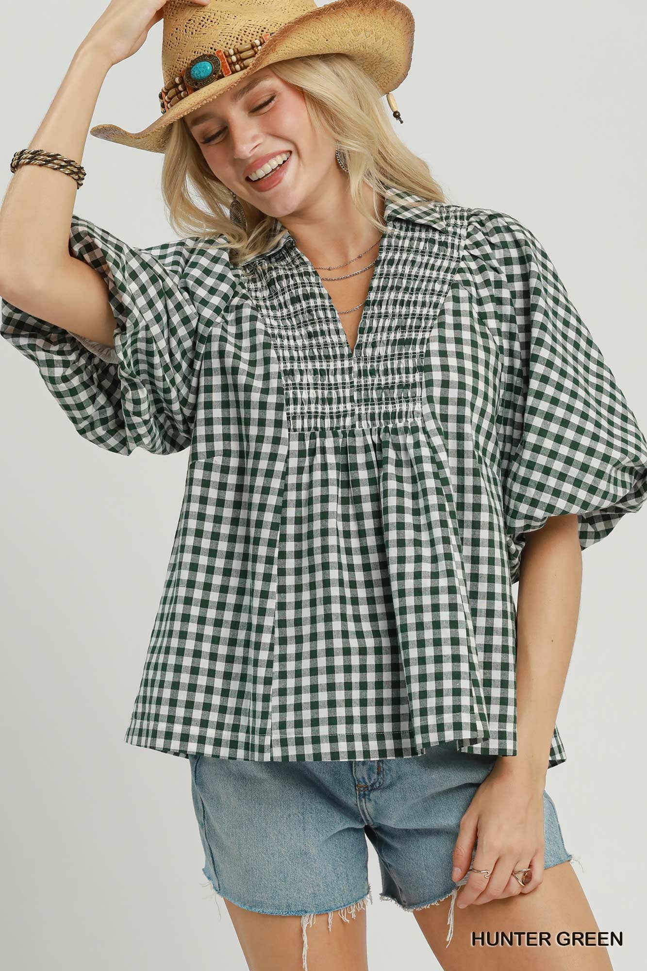 Green Pastures Gingham Top