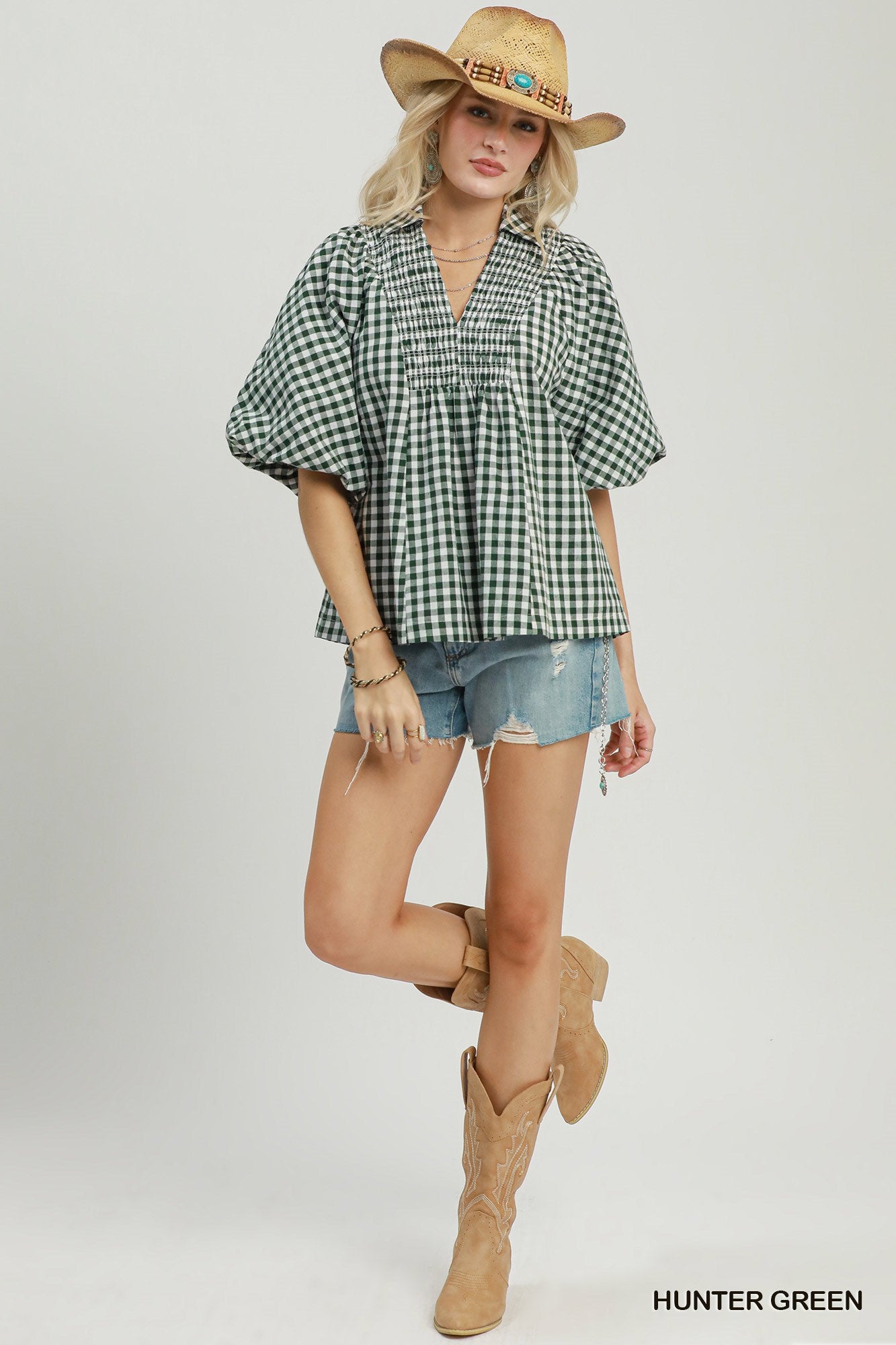 Green Pastures Gingham Top