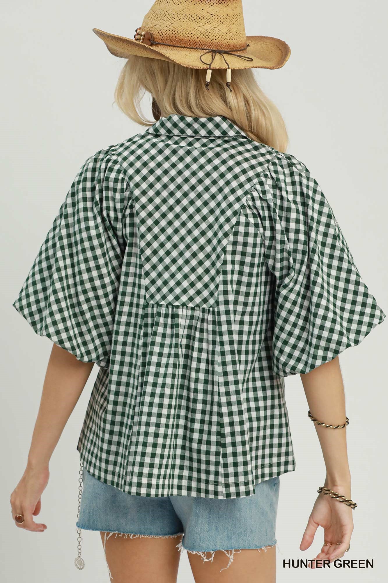 Green Pastures Gingham Top