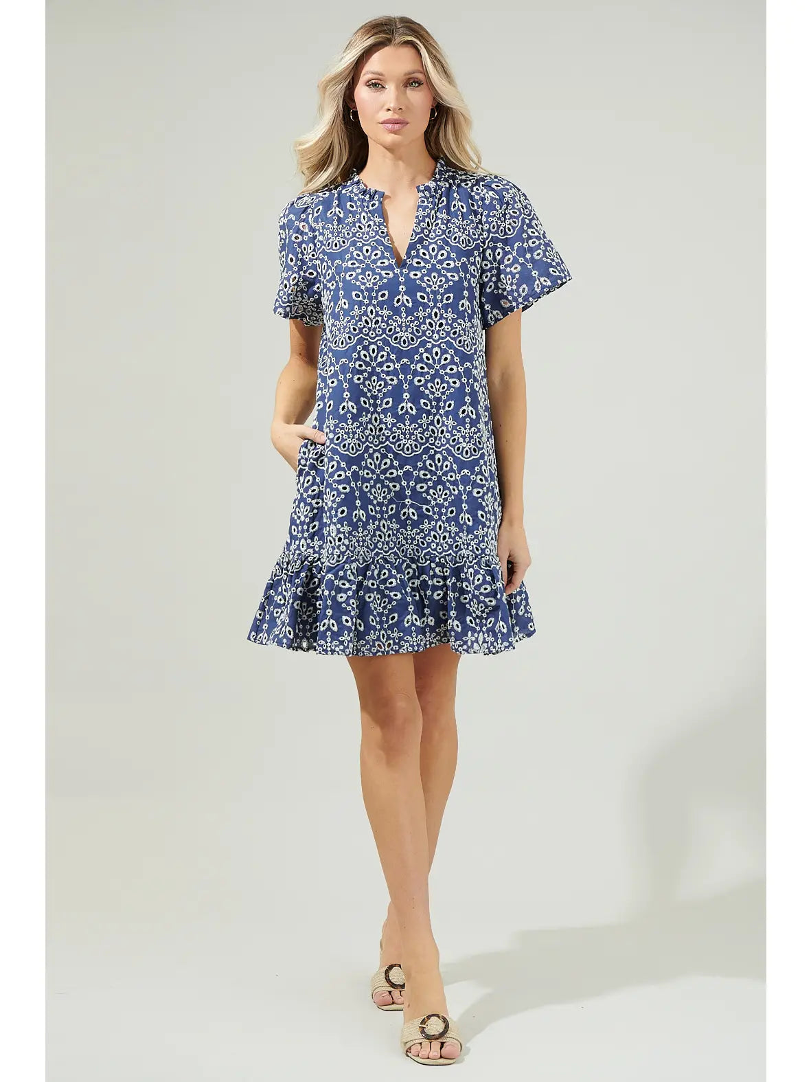 Midnight Eyelet Dress