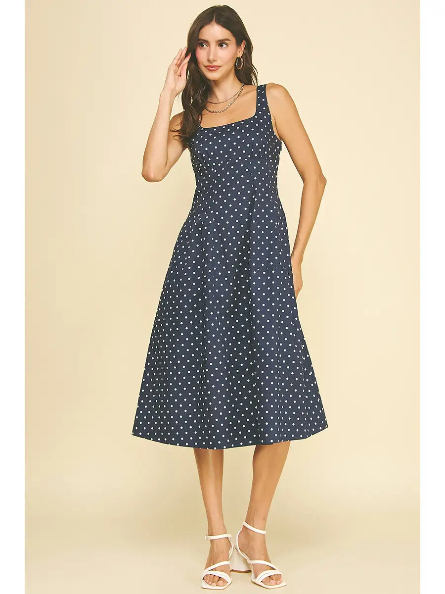 Pretty Lady in Navy Midi
