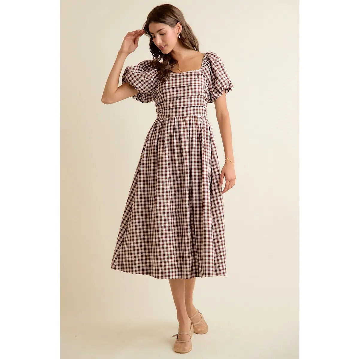 Brown Sugar Gingham Dress