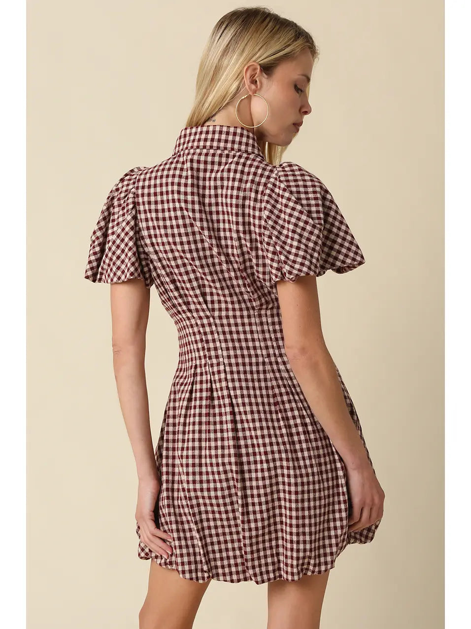 Swooning for Maroon Bubble Dress