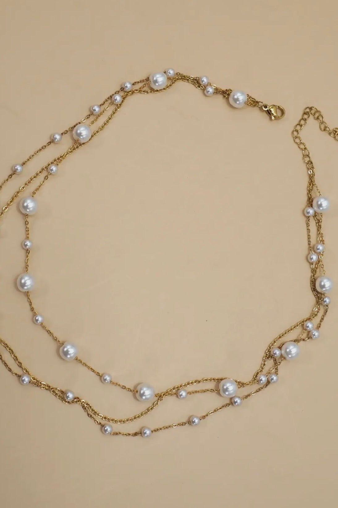 Pearl Triple Layer Necklace