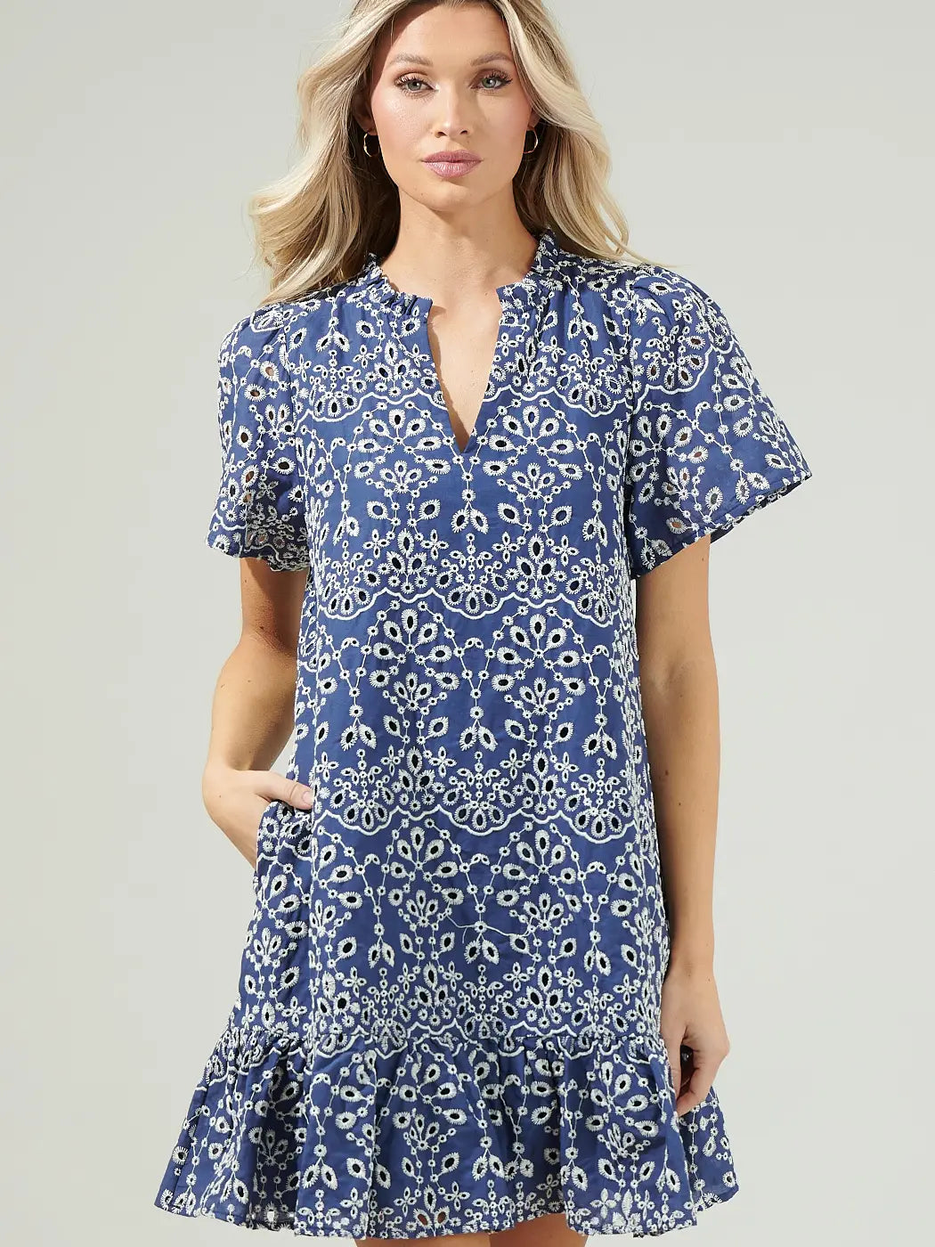 Midnight Eyelet Dress