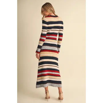 Stripe Season Sweater Dress