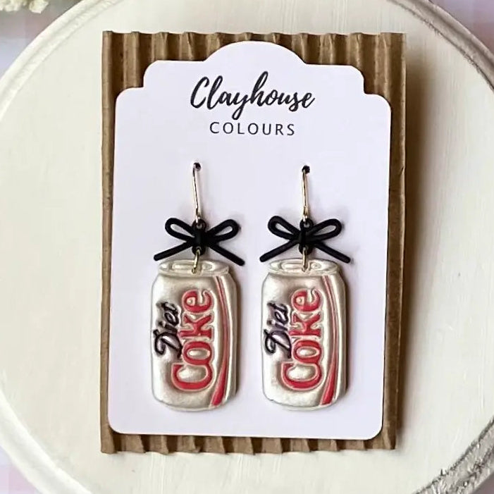 Diet Coke Clay Earrings