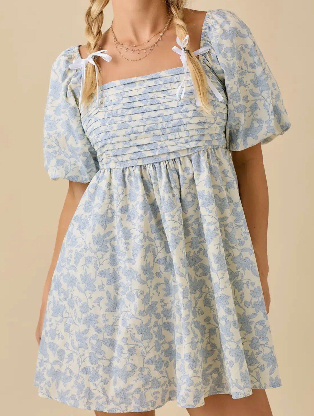 Blue Blossom Baby Doll Dress – Color Me Darling Boutique