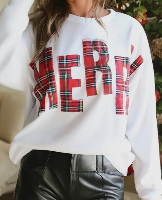 Merry Patchwork Long Sleeve Shirt
