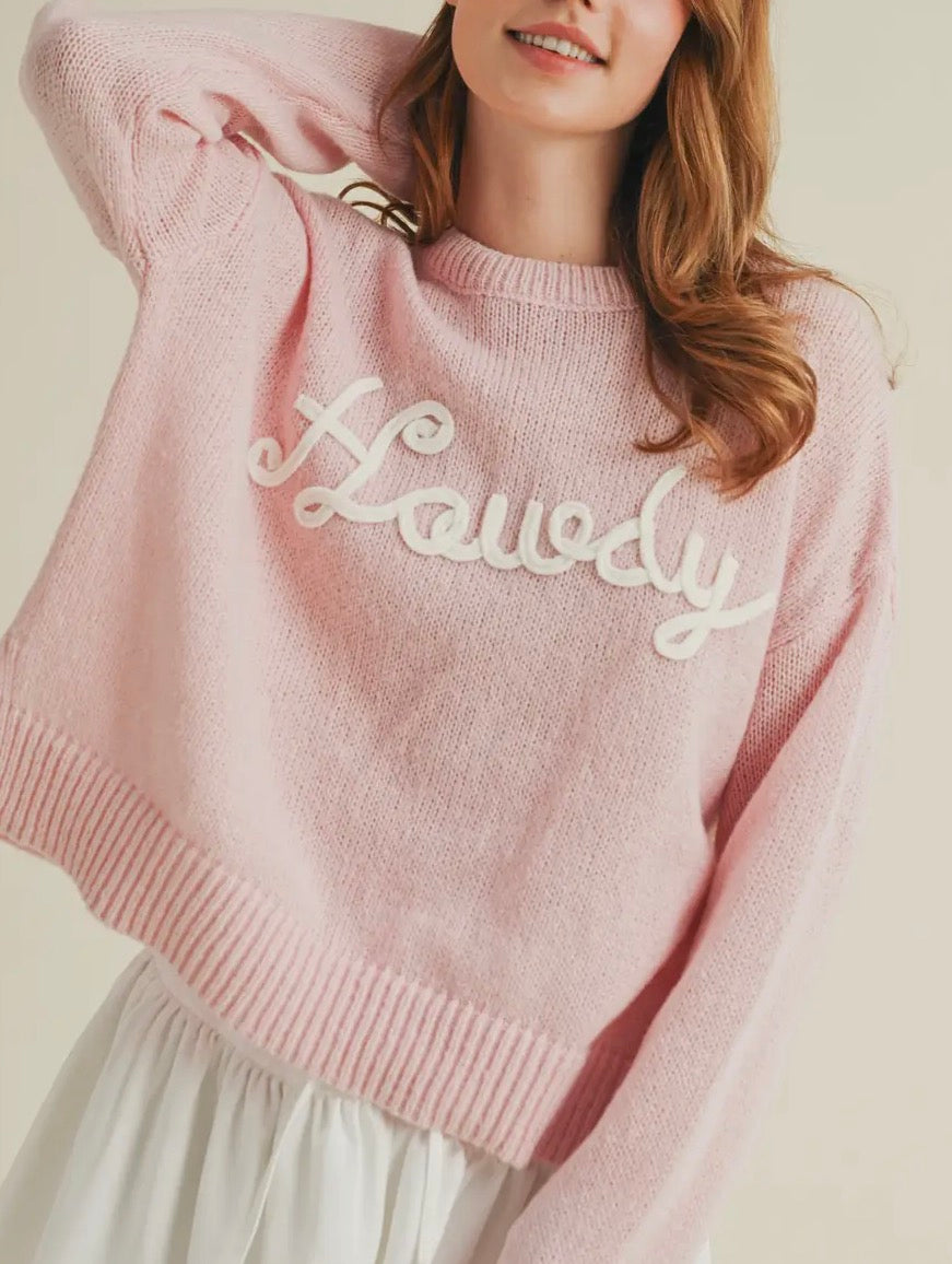 Pink Howdy Sweater