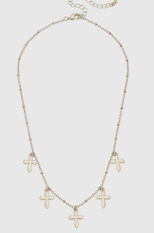 Cross Drip Necklace