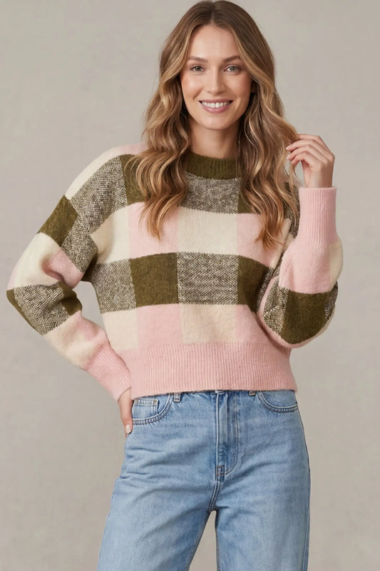 Checkered Charm Sweater