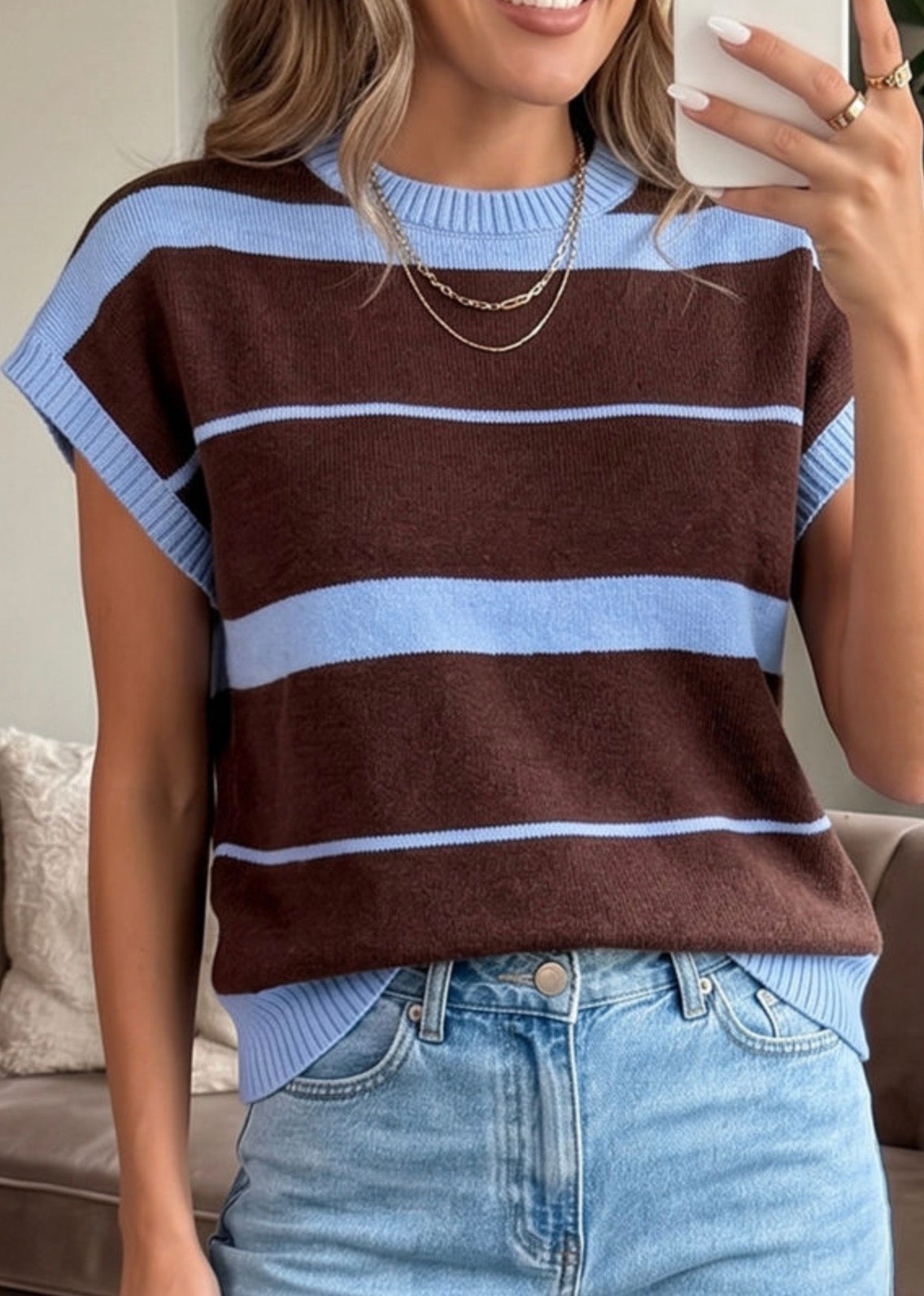 Blue Skies and Lattes Sweater
