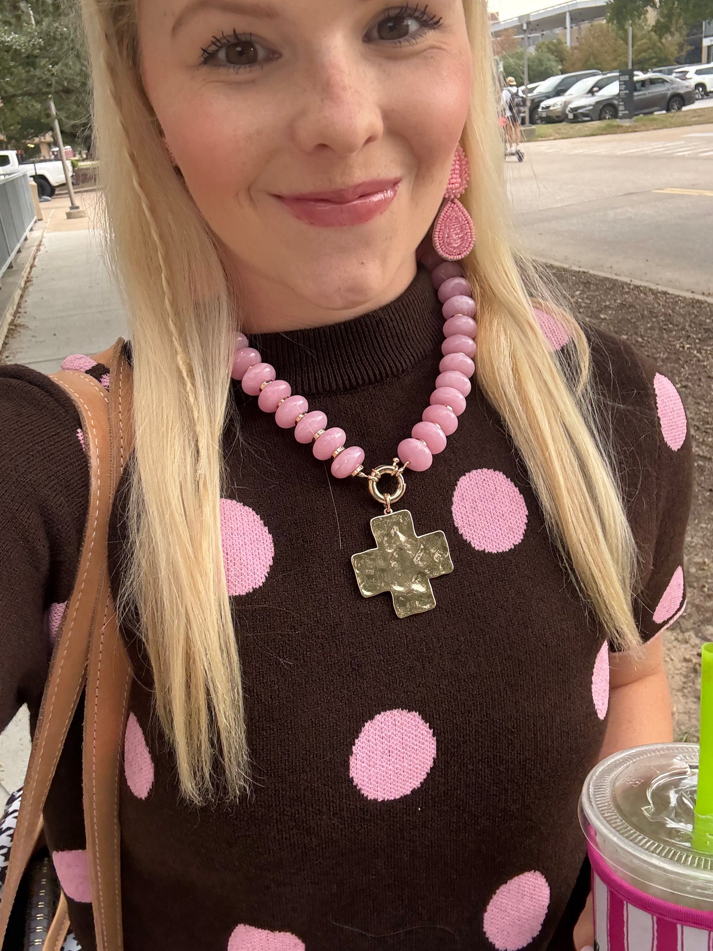 Color Me Chunky Cross Necklace
