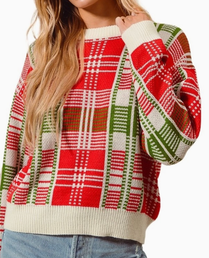 Plaid Christmas Sweater