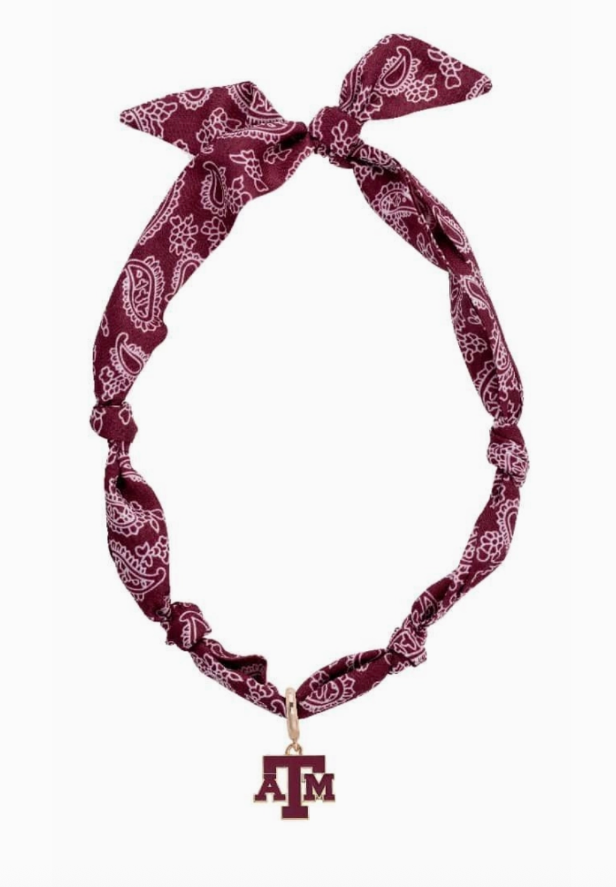 Texas A&M Bandana Scarf Necklace