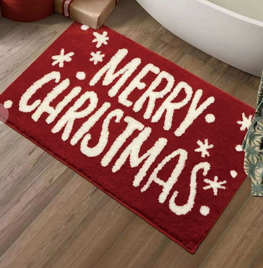 Merry Christmas Door/Bathmat