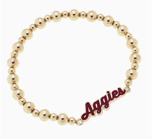 Aggie Gold Stretch Bracelet
