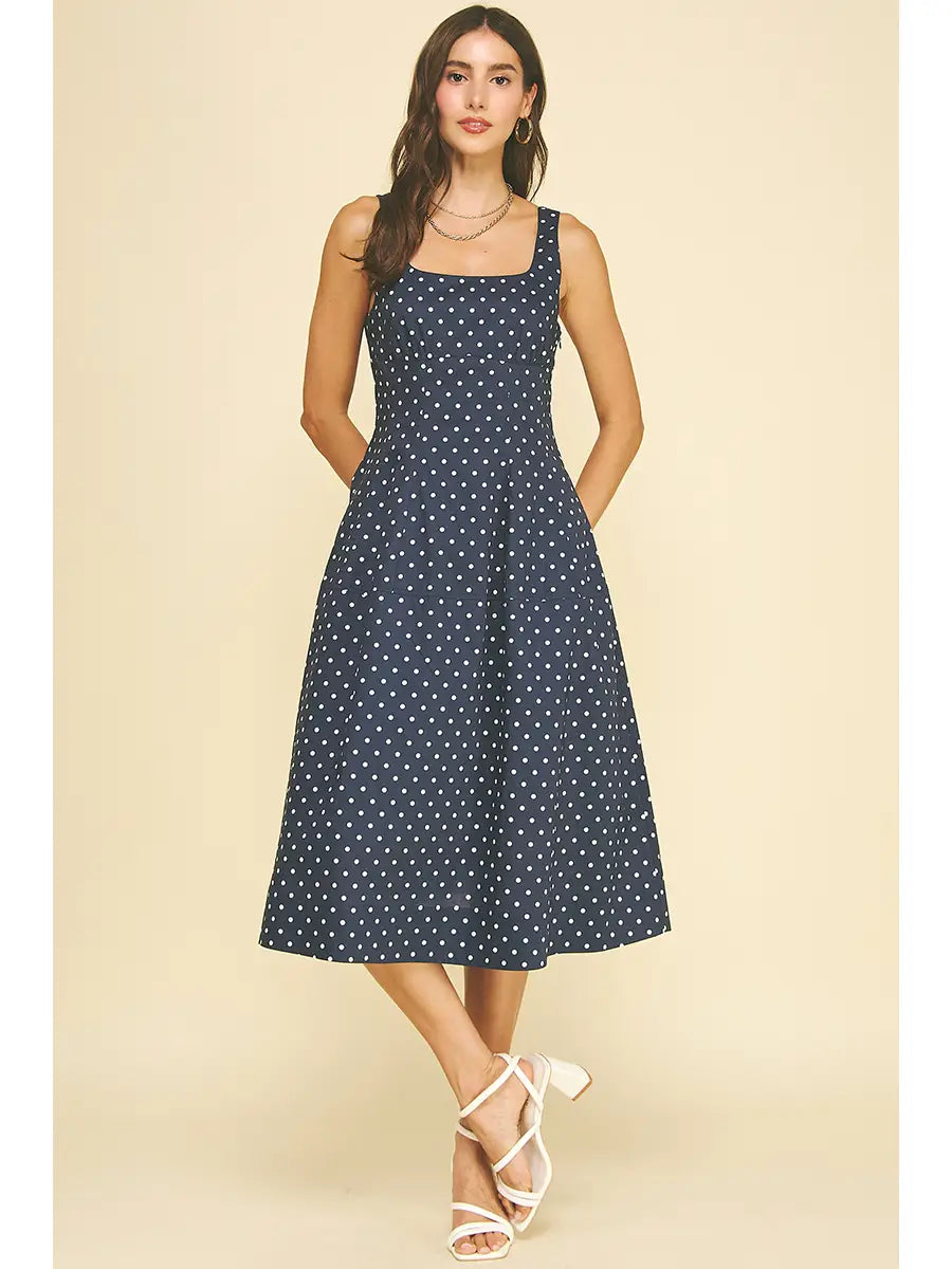 Pretty Lady in Navy Midi