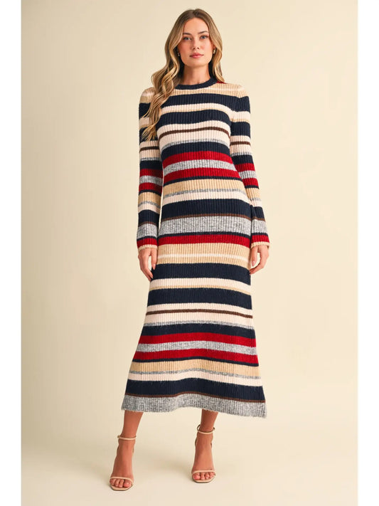 Stripe Season Sweater Dress
