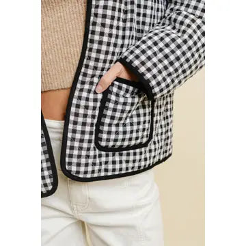 Avery Avenue Black Gingham Jacket
