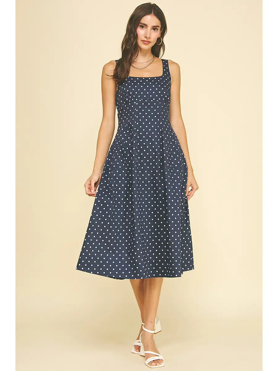 Pretty Lady in Navy Midi