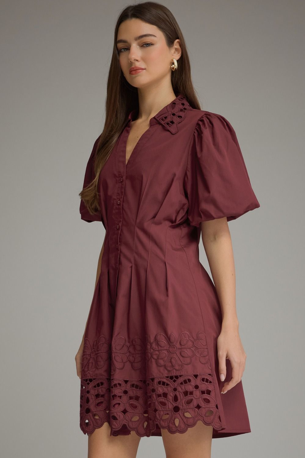 Burgundy Bloom Dress