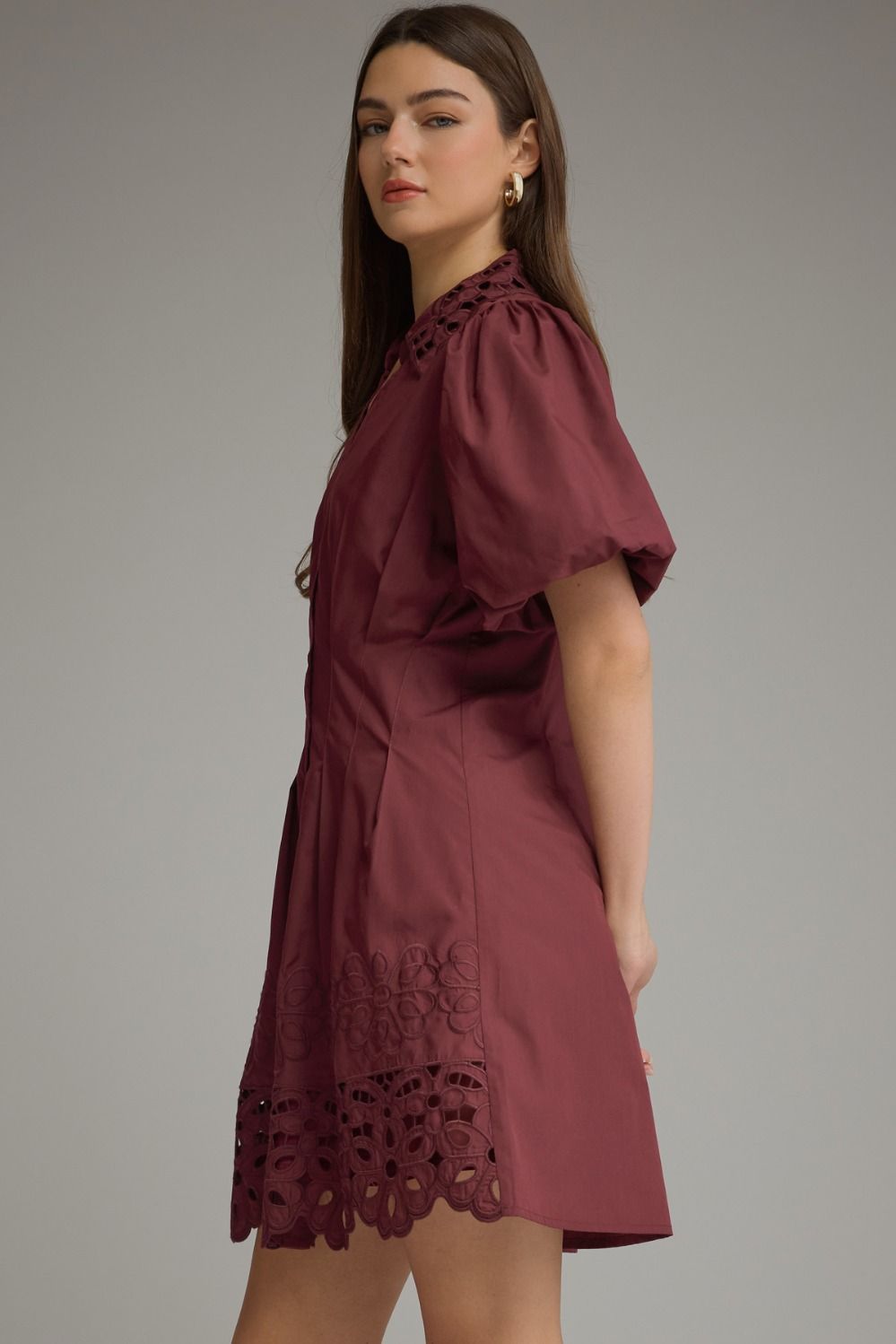 Burgundy Bloom Dress