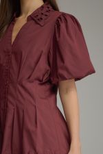 Burgundy Bloom Dress