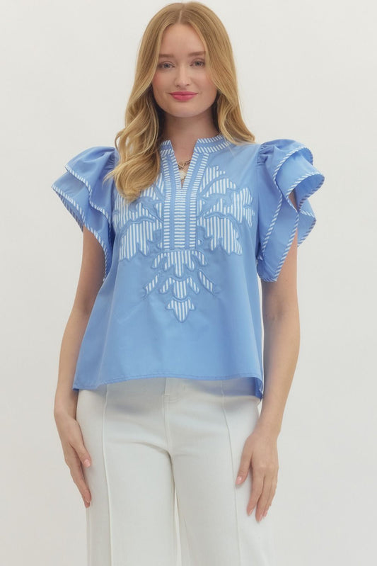 Skies are Blue Blouse
